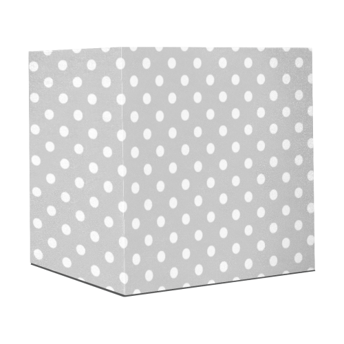 White Polka Dots on Silver Gift Wrapping Paper 58"x 23" (3 Rolls)