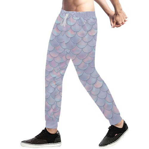 Mermaid Scales Men's All Over Print Sweatpants (Model L11)