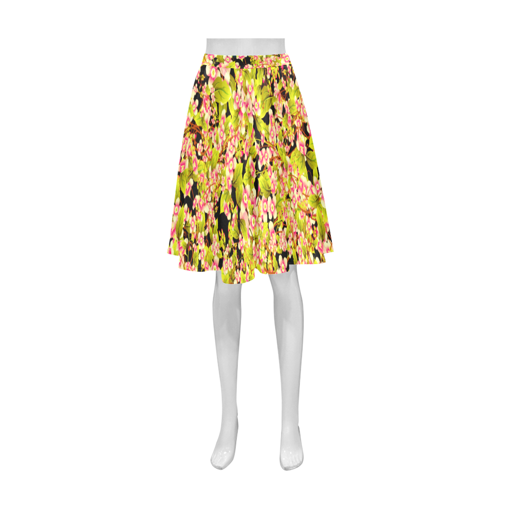 Flower Pattern Athena Women's Short Skirt (Model D15)