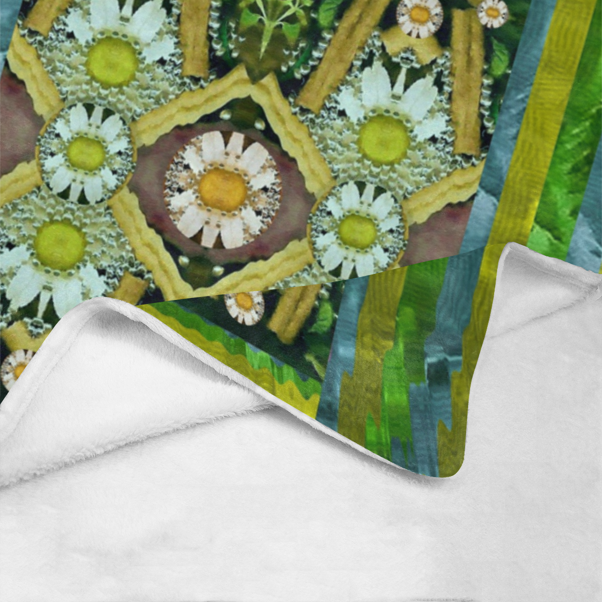 Bread sticks and fantasy flowers in a rainbow Ultra-Soft Micro Fleece Blanket 60"x80"