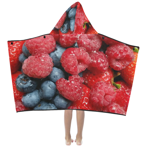 Red Berry Mix Kids' Hooded Bath Towels