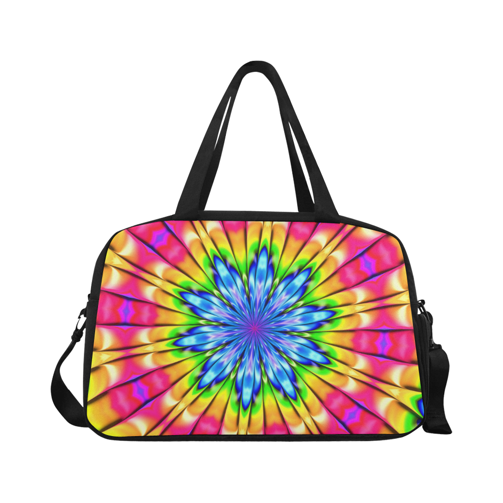 Spring Flowers Awakening Fractal Mandala Abstract Fitness Handbag (Model 1671)