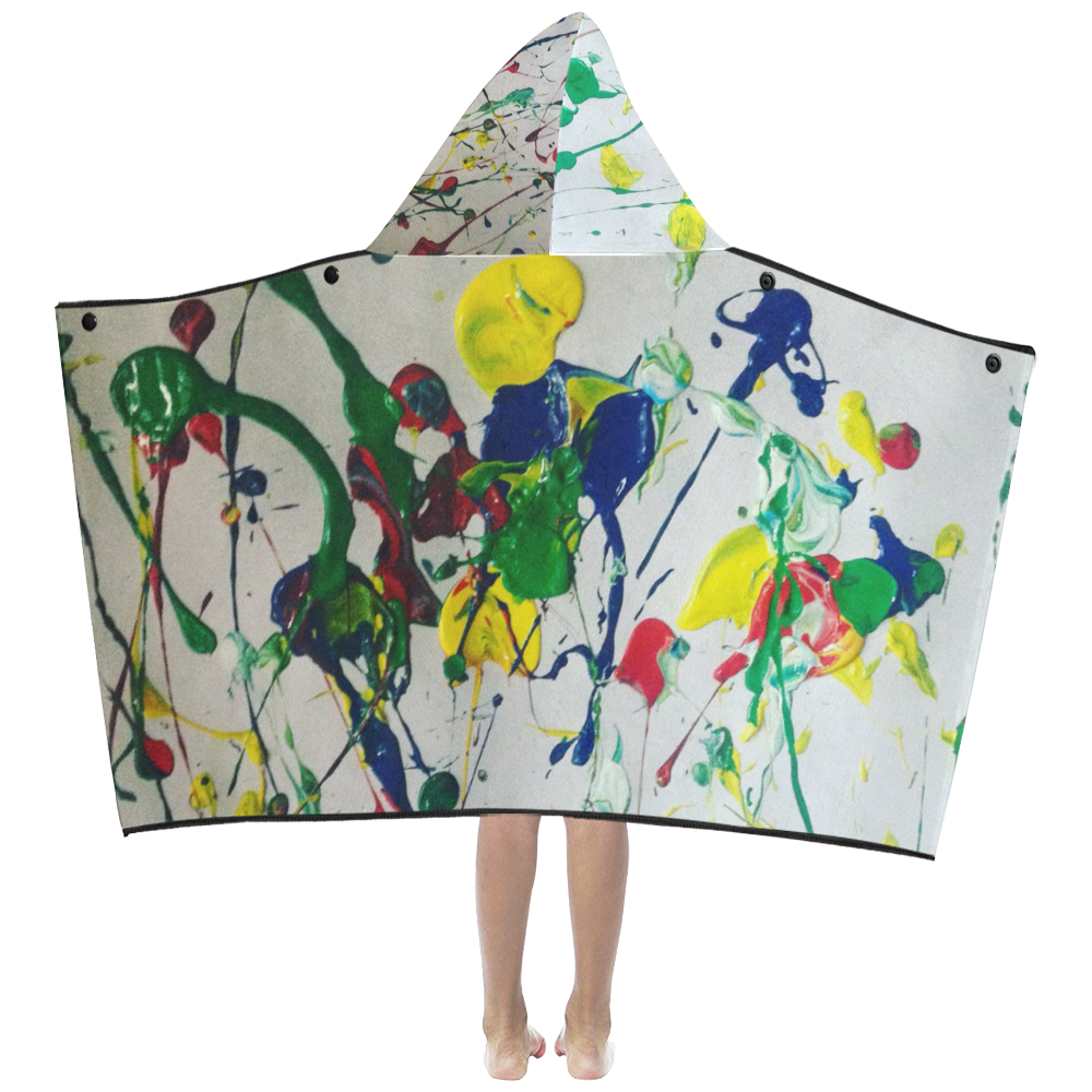 Abstract Brazil color art Kids' Hooded Bath Towels