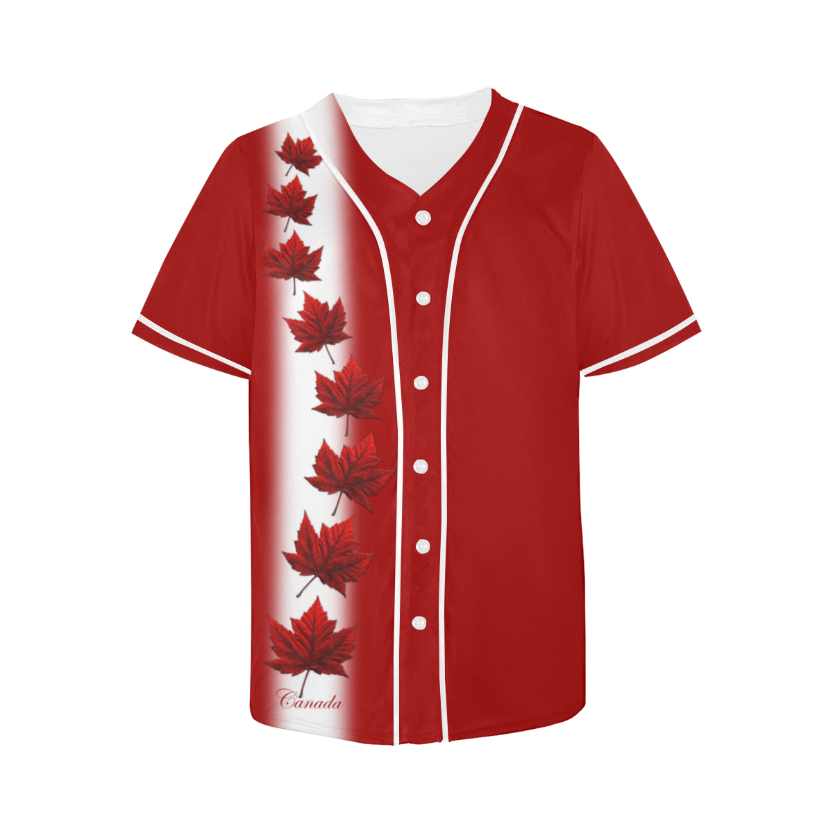 Canada Souvenir Baseball Shirts Sporty All Over Print Baseball Jersey for Women (Model T50)