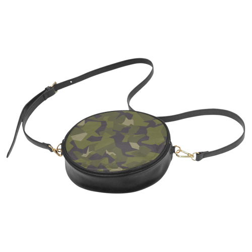 Swedish M90 woodland camouflage Round Sling Bag (Model 1647)