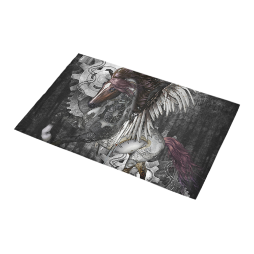 Aweswome steampunk horse with wings Bath Rug 16''x 28''