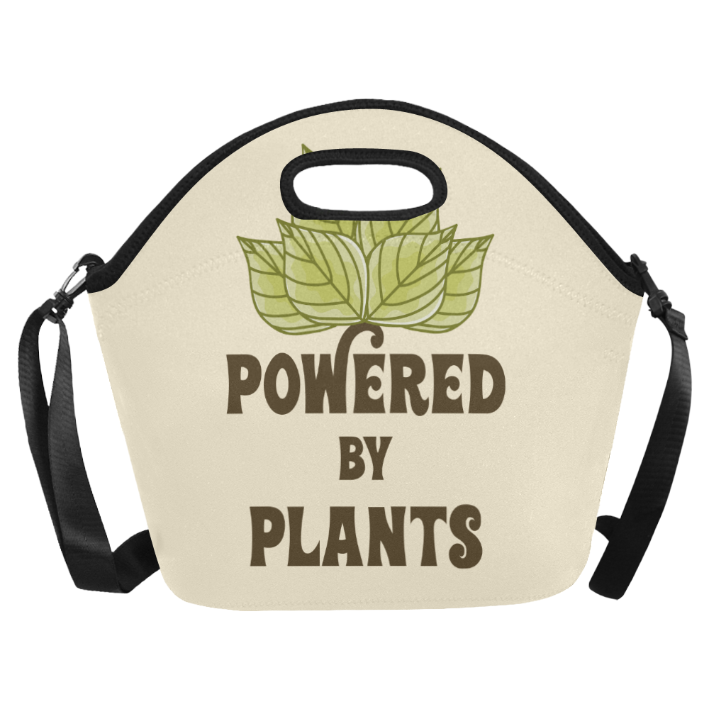 Powered by Plants (vegan) Neoprene Lunch Bag/Large (Model 1669)