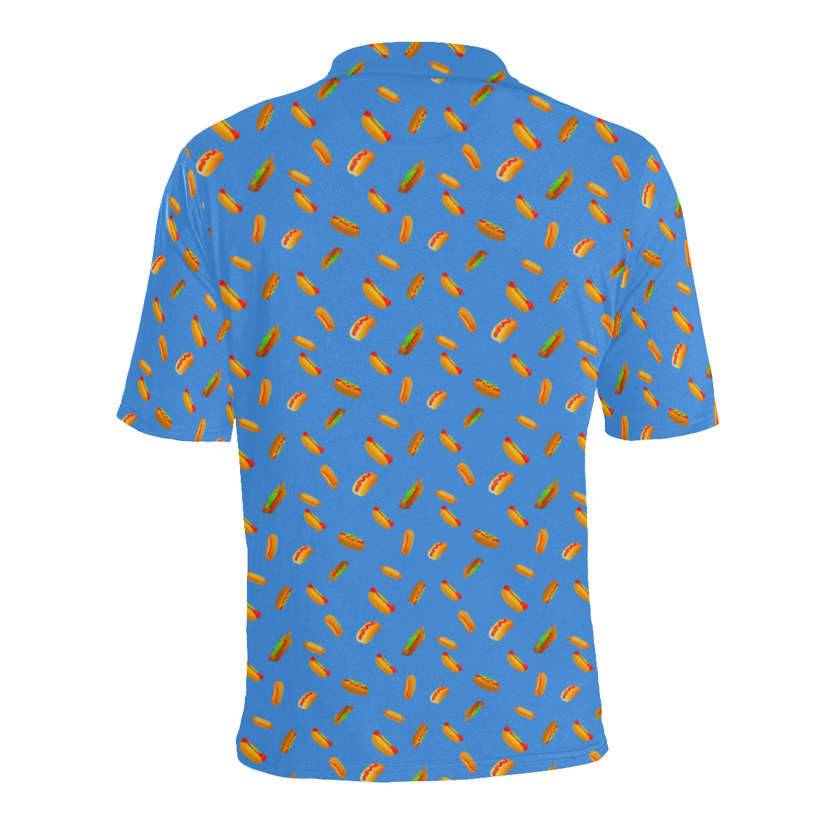 Hot Dog Pattern Men's All Over Print Polo Shirt (Model T55)