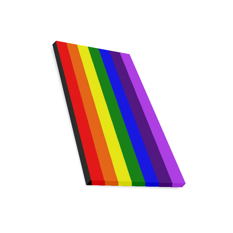 Rainbow Flag (Gay Pride - LGBTQIA+) Canvas Print 16"x20"