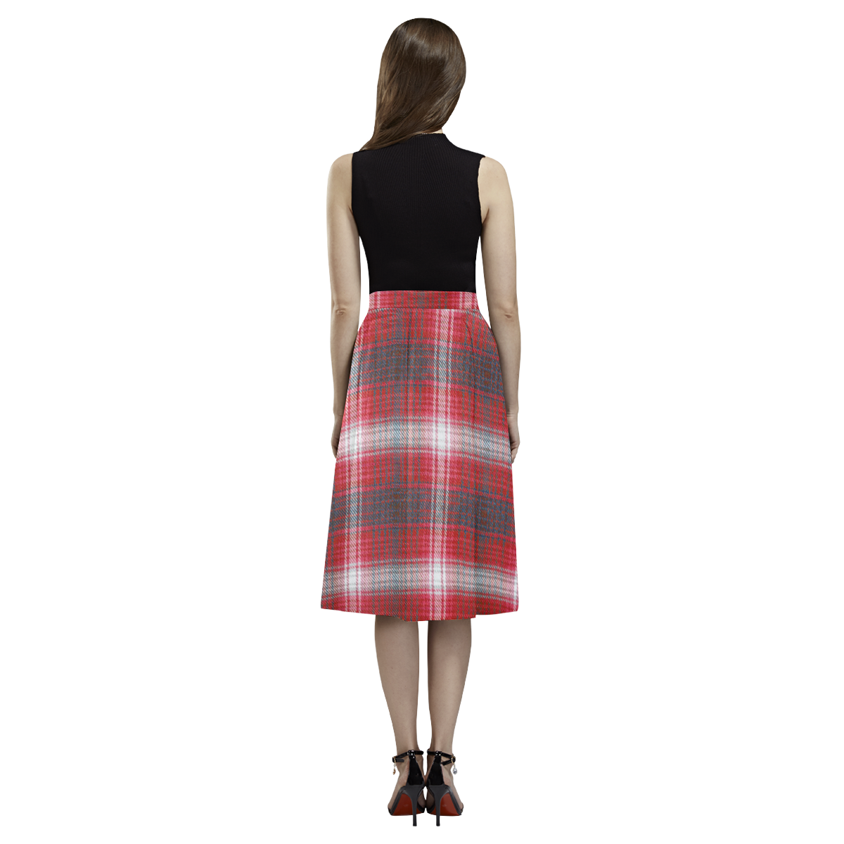 PLAID-322 Aoede Crepe Skirt (Model D16)