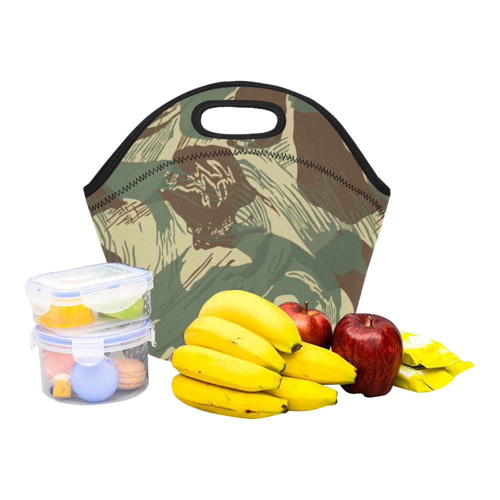 Rhodesian Brushstrokes Camouflage Neoprene Lunch Bag/Small (Model 1669)