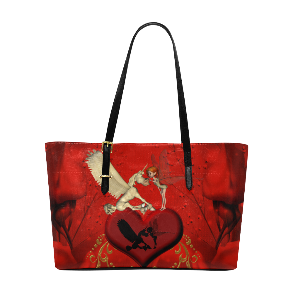 Cute fairy with pegasus Euramerican Tote Bag/Large (Model 1656)