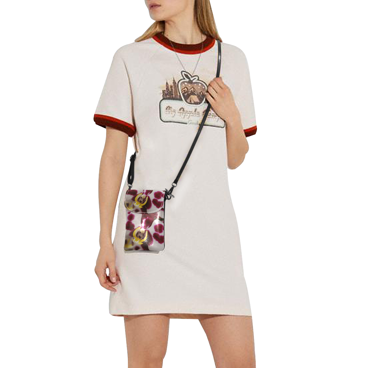 rorschach orchid Small Cell Phone Purse (Model 1711)