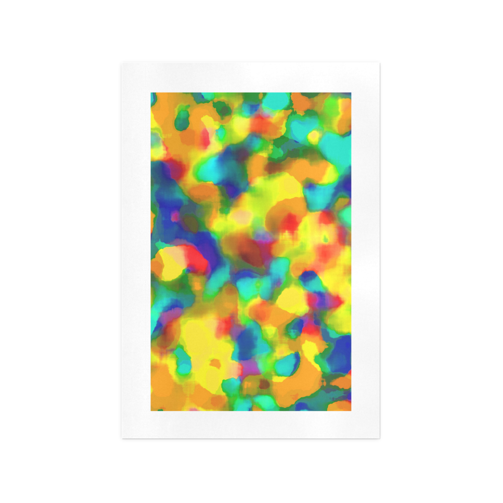 Colorful watercolors texture Art Print 13‘’x19‘’