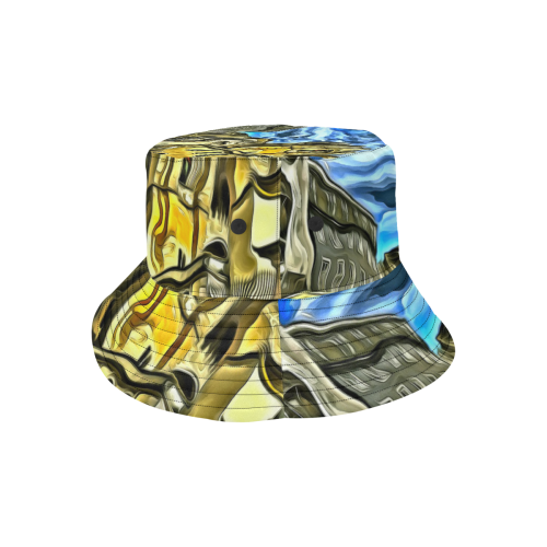 Cathedral and Clouds Lisbon Portugal KPA All Over Print Bucket Hat