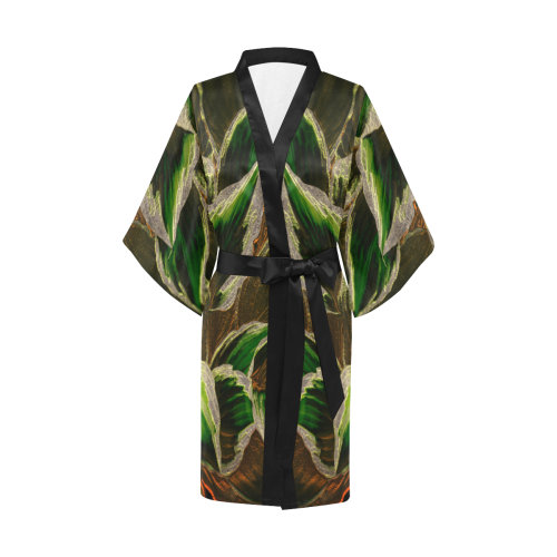 leafs_abstract Kimono Robe