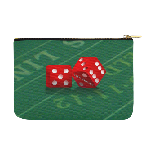 Las Vegas Dice on Craps Table Carry-All Pouch 12.5''x8.5''