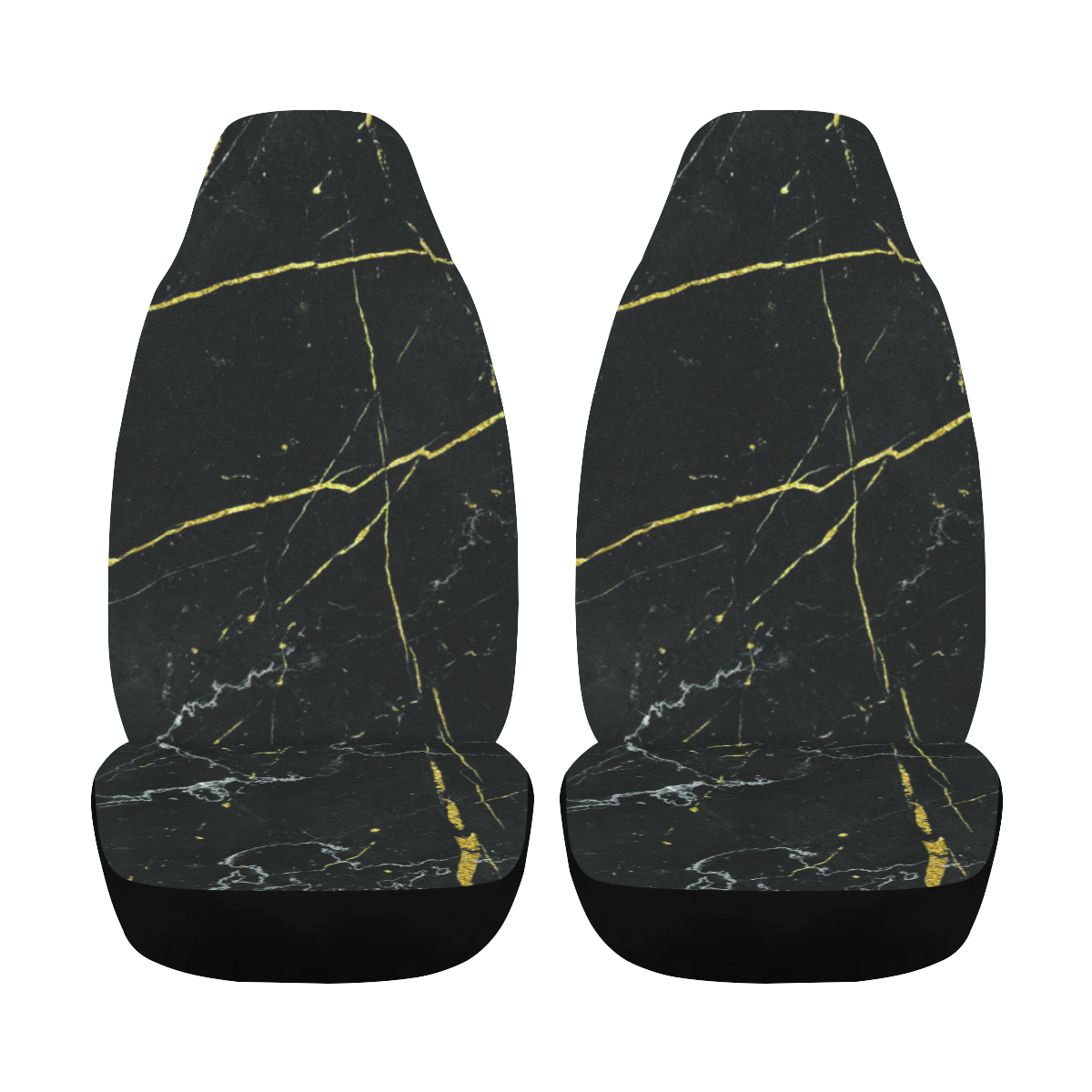 Dark Marble Design Car Seat Cover Airbag Compatible (Set of 2)