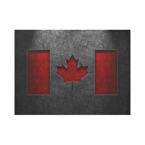 Canadian Flag Stone Texture Placemat 14’’ x 19’’ (Six Pieces)