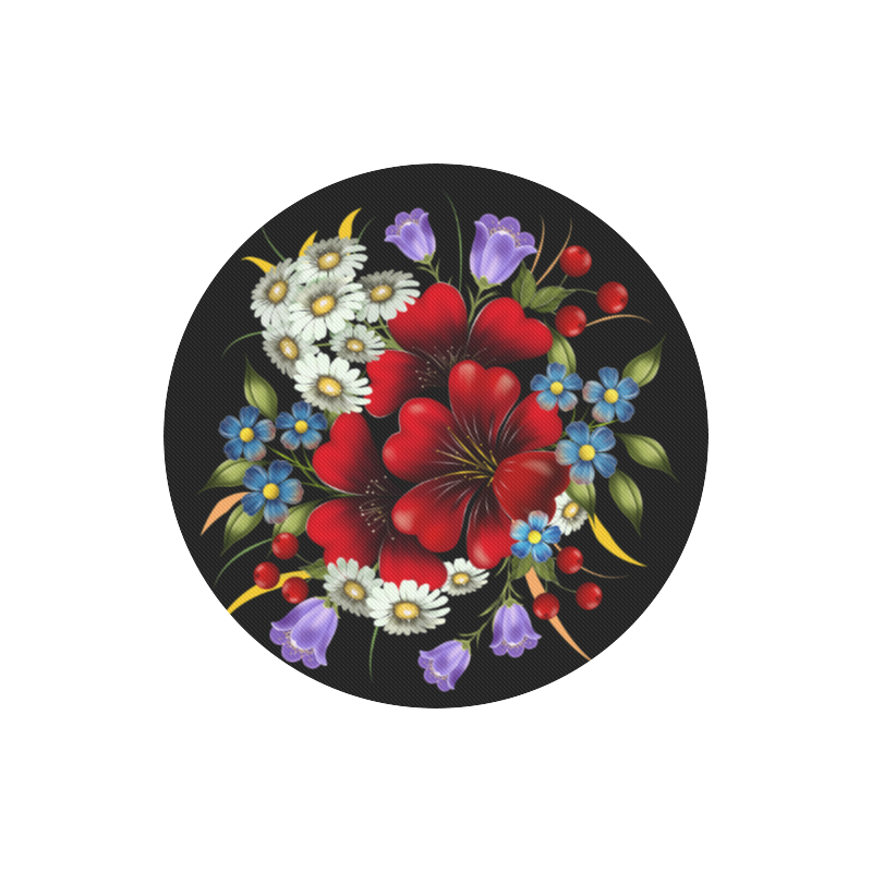 Bouquet Of Flowers Round Mousepad