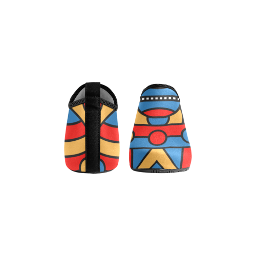 Aztec Maasai Lion Tribal Kids' Slip-On Water Shoes (Model 056)