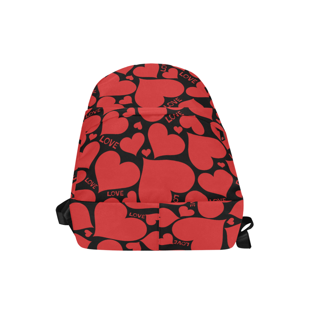Love Red Hearts Unisex Classic Backpack (Model 1673)