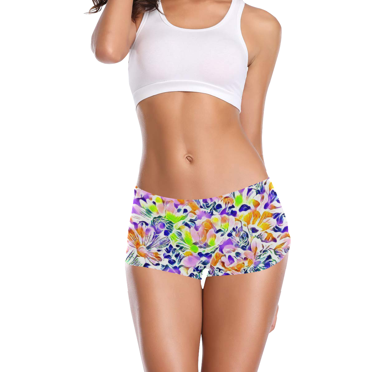 Floral Summer Greetings 1B  by JamColors Women's All Over Print Boyshort Panties (Model L31)