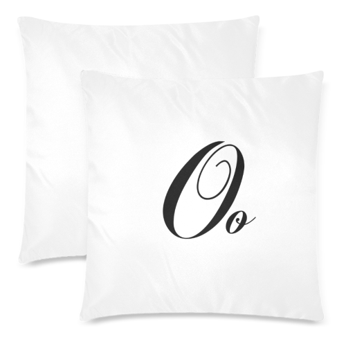 Alphabet O by Jera Nour Custom Zippered Pillow Cases 18"x 18" (Twin Sides) (Set of 2)