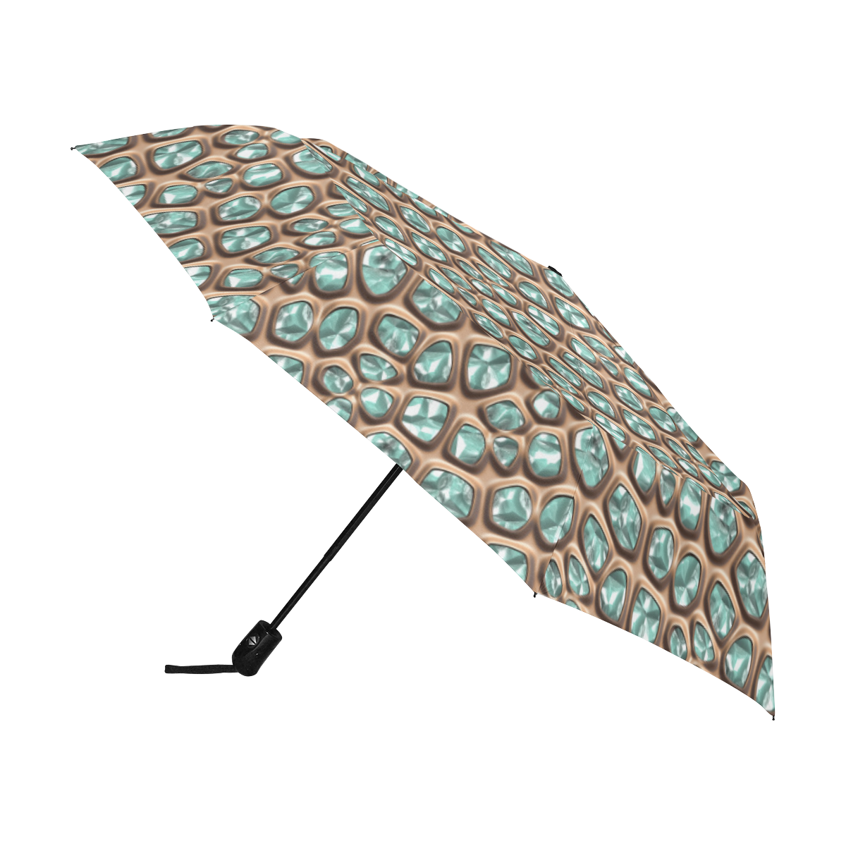 Green crystals Anti-UV Auto-Foldable Umbrella (U09)