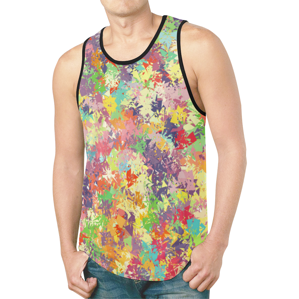 colorful pattern New All Over Print Tank Top for Men (Model T46)