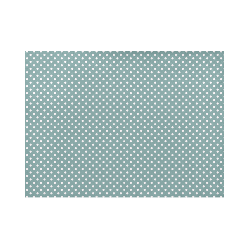 Silver blue polka dots Placemat 14’’ x 19’’ (Set of 4)