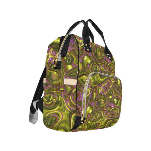 Abstract Art Deco 12 by JamColors Multi-Function Diaper Backpack/Diaper Bag (Model 1688)