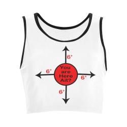 You Are here Tank Top Women's Crop Top (Model T42)