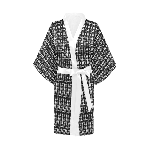 NUMBERS COLLECTION SYMBOLS BLACK Kimono Robe