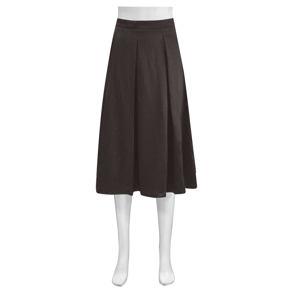 color licorice Mnemosyne Women's Crepe Skirt (Model D16)