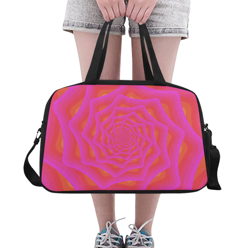 Pink spiral Fitness Handbag (Model 1671)