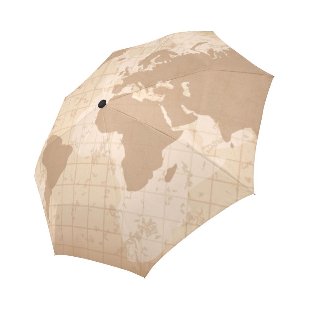 World Map Auto-Foldable Umbrella (Model U04)
