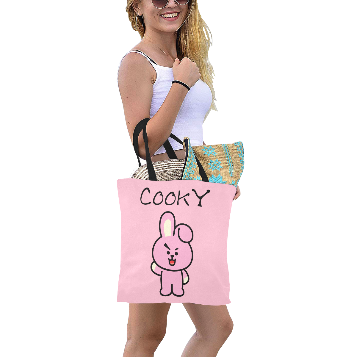 Cooky All Over Print Canvas Tote Bag/Small (Model 1697)