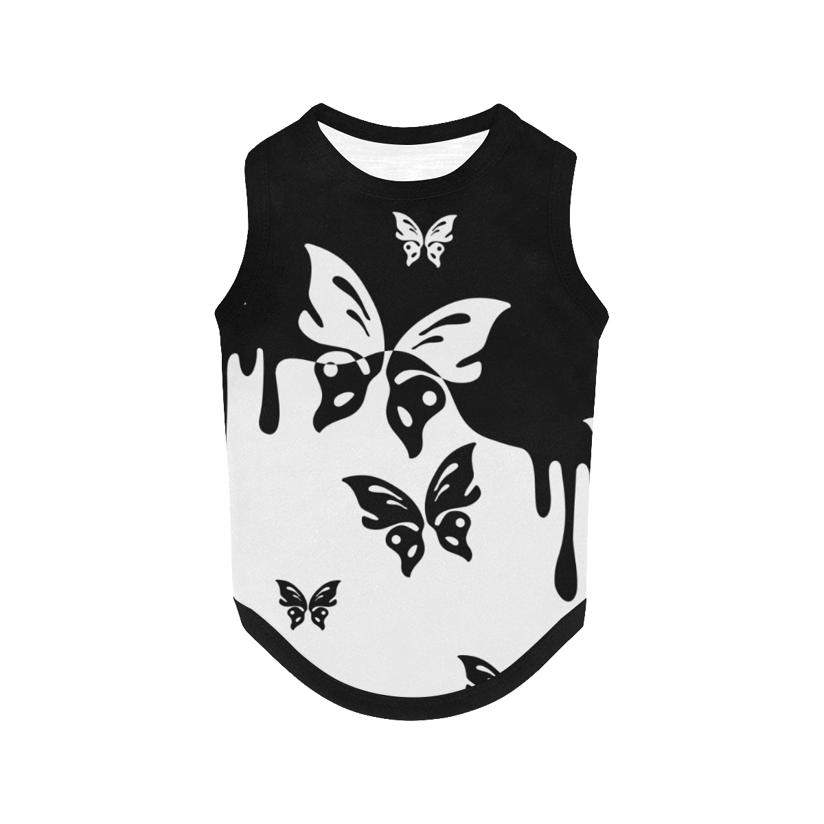 Animals Nature - Splashes Tattoos with Butterflies All Over Print Pet Tank Top