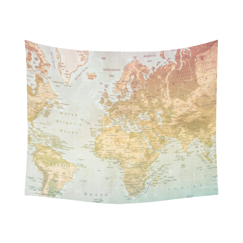 Pastel World Cotton Linen Wall Tapestry 60"x 51"