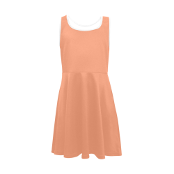 color light salmon Girls' Sleeveless Sundress (Model D56)