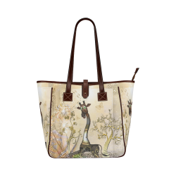 Funny steampunk giraffe Classic Tote Bag (Model 1644)