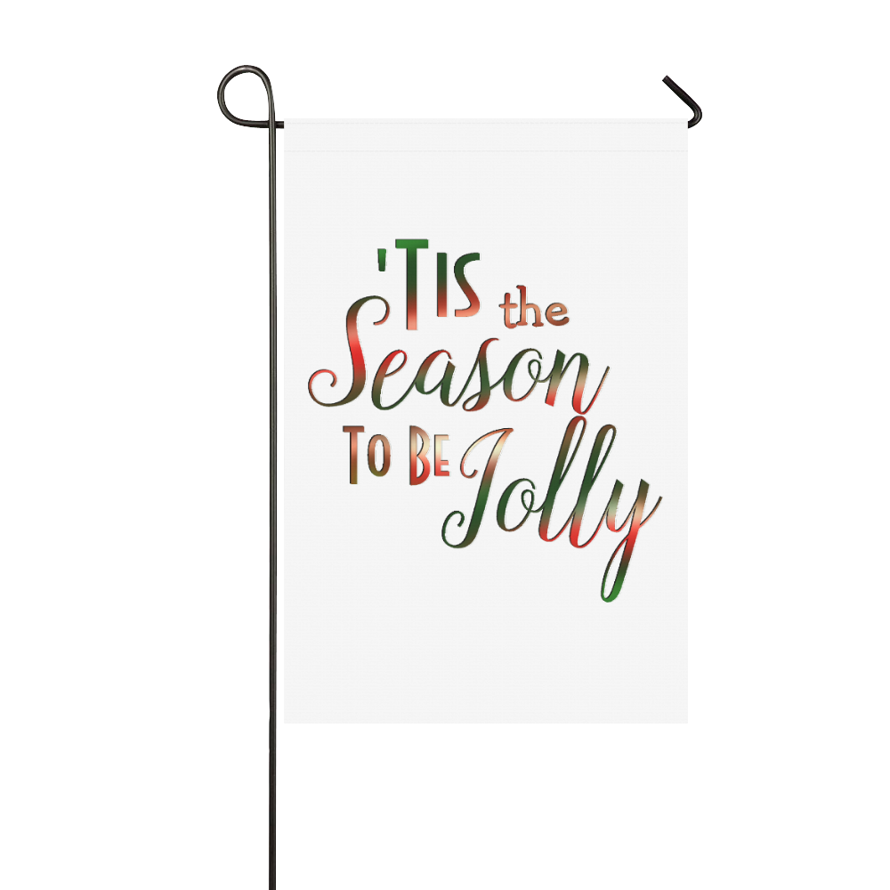 Christmas 'Tis The Season on White Garden Flag 12‘’x18‘’（Without Flagpole）