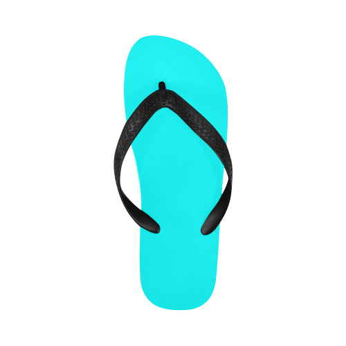 color aqua / cyan Flip Flops for Men/Women (Model 040)