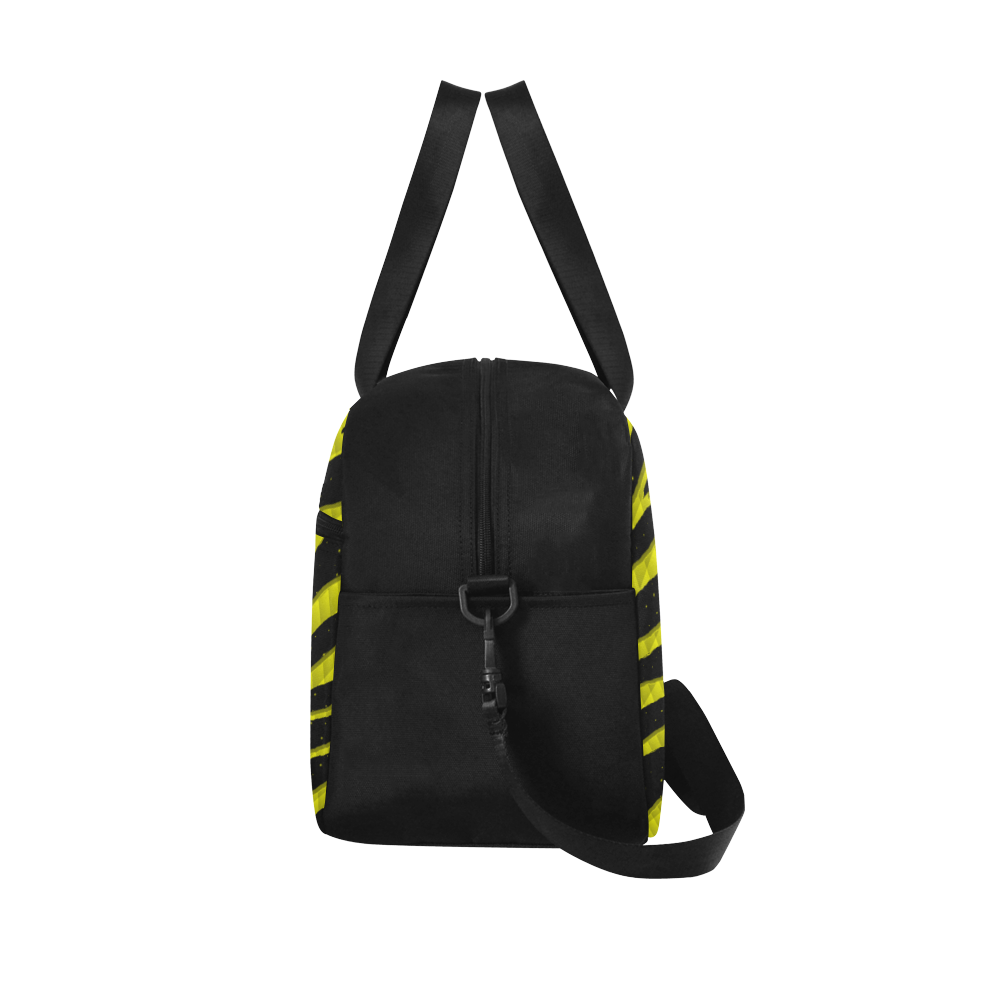 Ripped SpaceTime Stripes - Yellow Fitness Handbag (Model 1671)