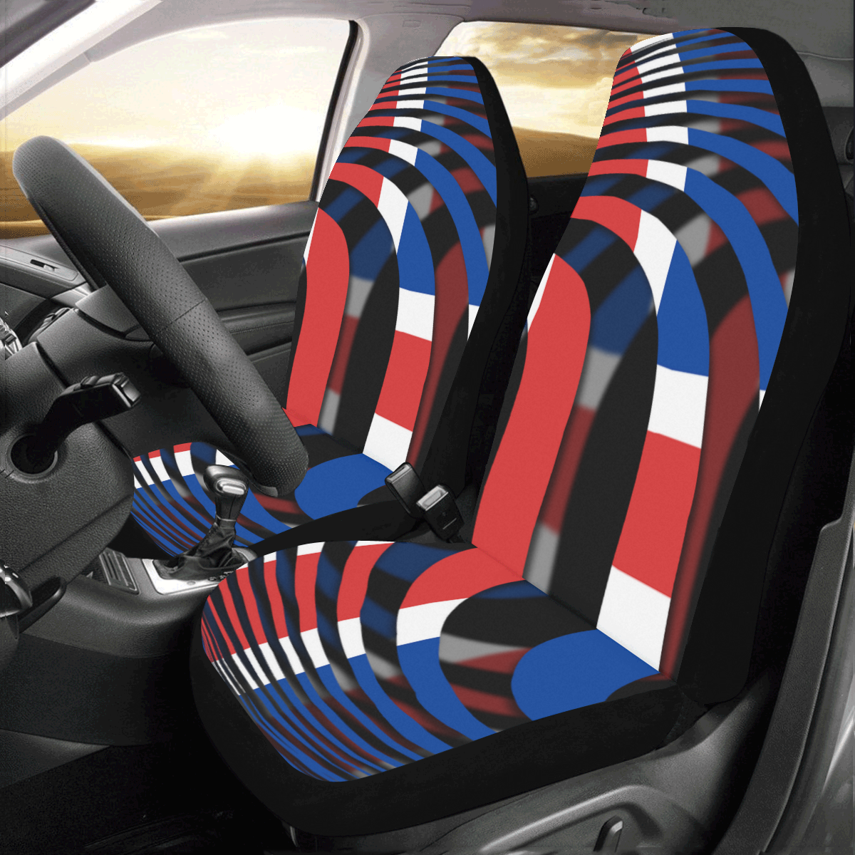 The Flag of Iceland Car Seat Covers (Set of 2)