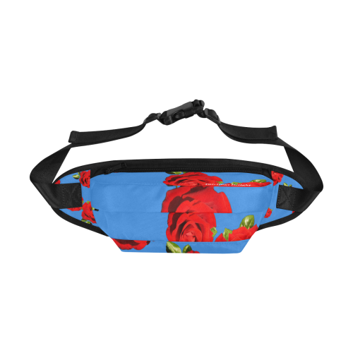 Fairlings Delight's Floral Luxury Collection- Red Rose Fanny Pack/Large 53086a7a Fanny Pack/Large (Model 1676)