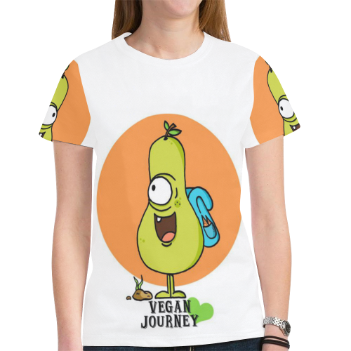 Vegan Journey New All Over Print T-shirt for Women (Model T45)