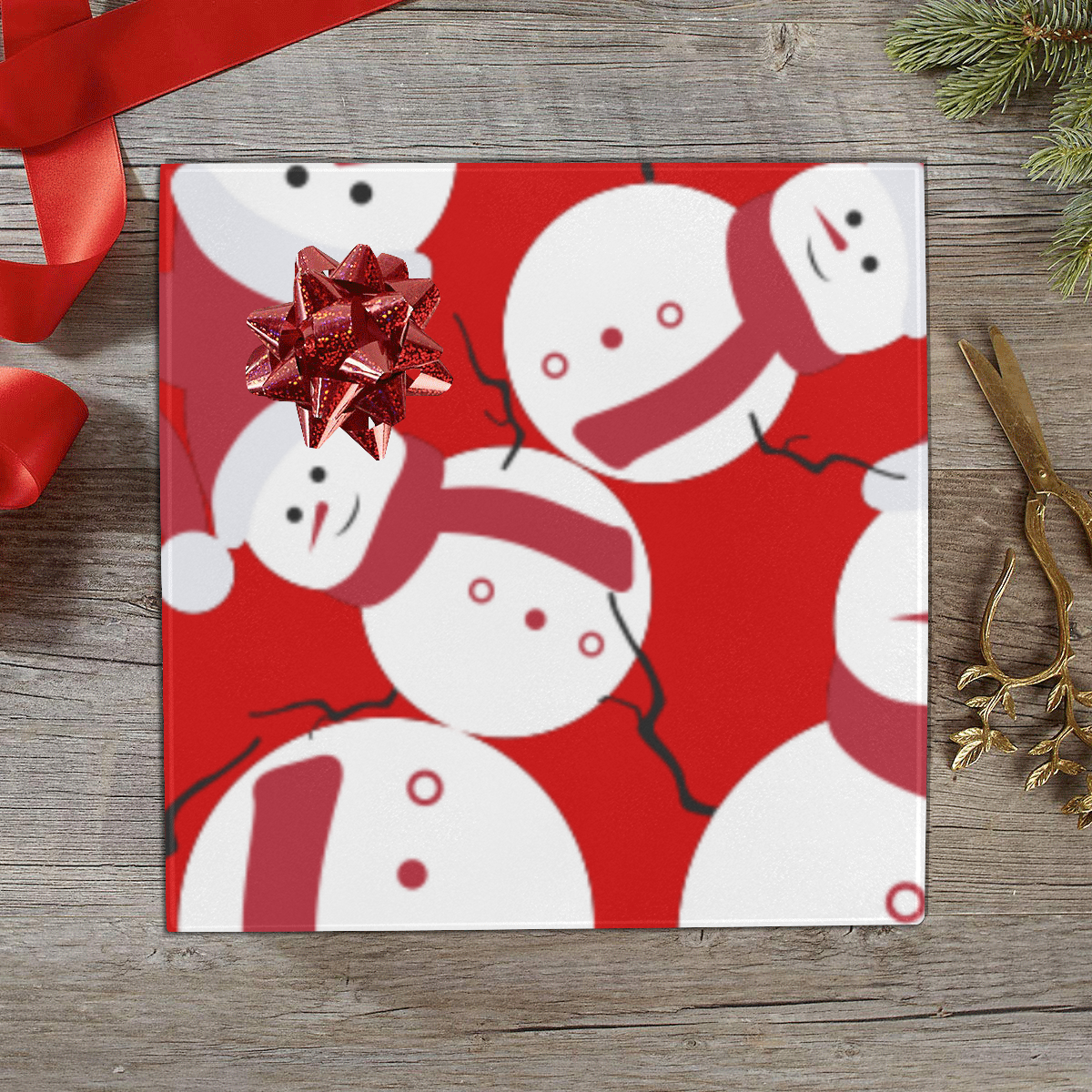 Snowman Gift Wrapping Paper 58"x 23" (2 Rolls)