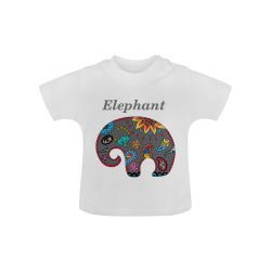 Grey Elephant Design By Me by Doris Clay-Kersey Baby Classic T-Shirt (Model T30)
